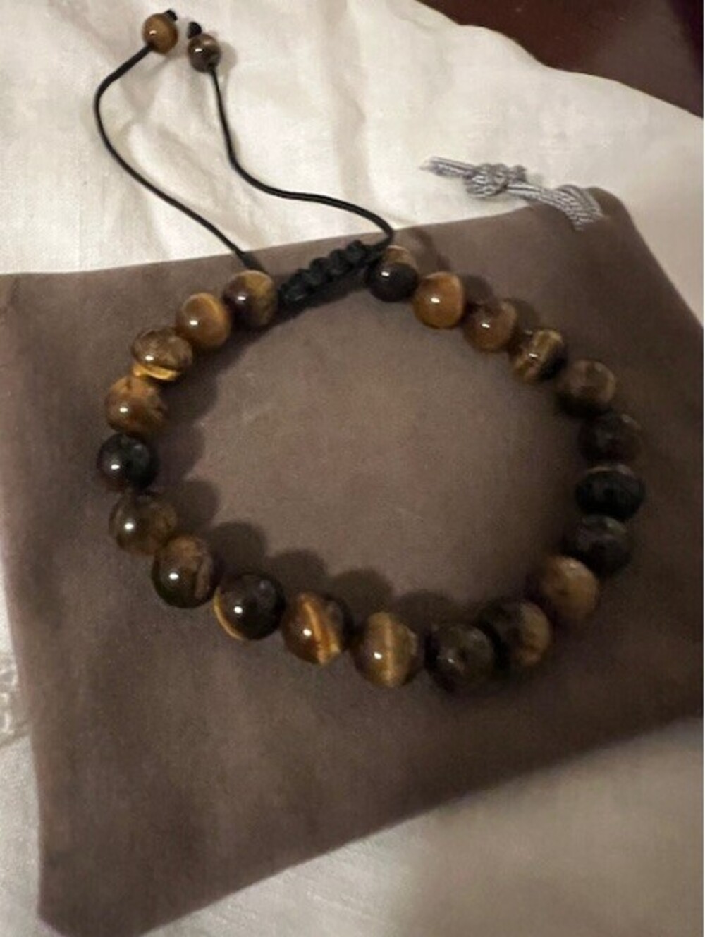 NEW Natural Stone Beaded Bracelet for Men 8mm Tiger Eye
